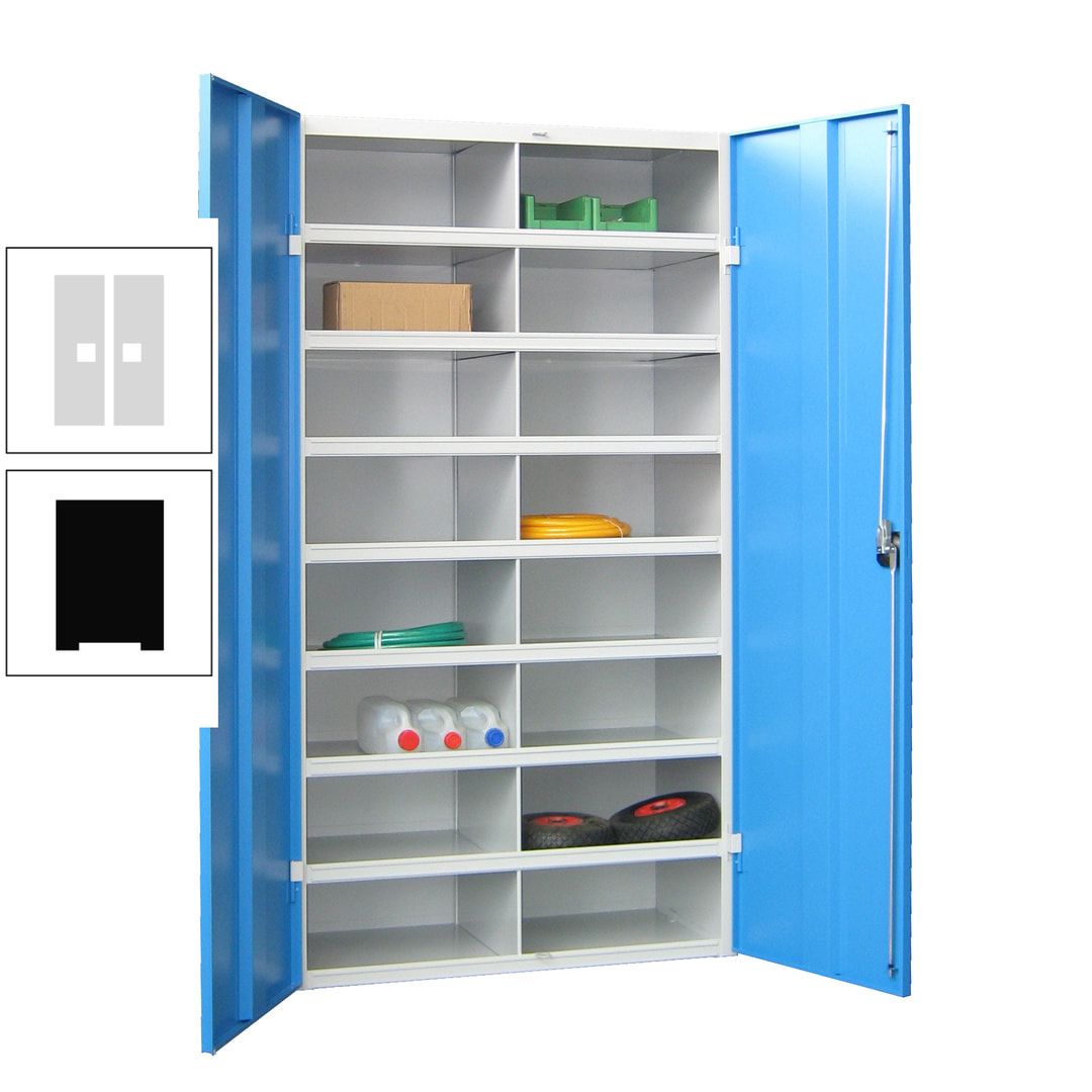 Aktenschrank - Fächerschrank - Sortierstation - 16 Fächer - Büroschrank - Dokumentenablage - 1.800 x 1.000 x 530 mm (HxBxT) - anthrazitgrau