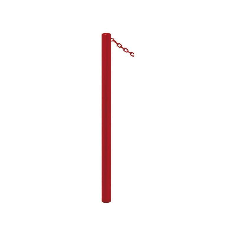 Pfosten mit Bogenkopf und 1 Öse - Durchmesser 60 mm - Höhe 1.000 mm - Farbe enzianblau