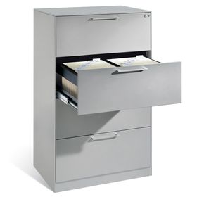 Hängeregistratur, Hängeregisterschrank, Aktenschrank, Büroschrank, DIN A4, 4 Auszüge, 2-bahnig, Farbe wählbar, 1.298 x 800 x 600 mm (HxBxT)