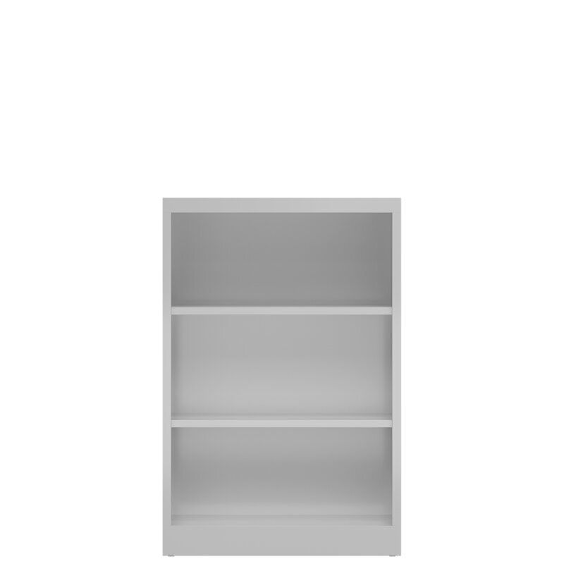 Aktenregal, Ordnerregal, Büroregal, 3 Fächer, Stahl, pulverbeschichtet, 1.200 x 800 x 380 mm (HxBxT), Farbe: lichtgrau