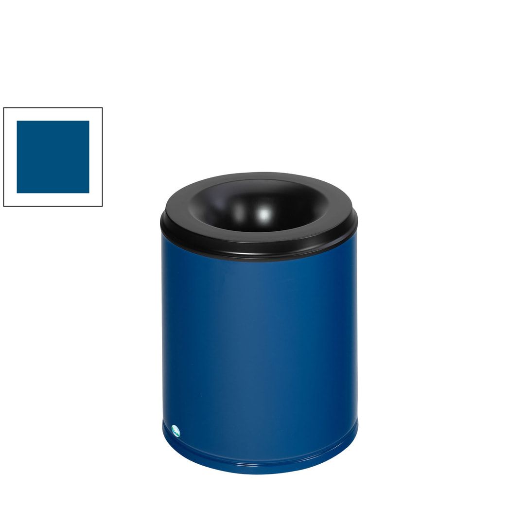 Edelstahl Papierkorb - feuersicher - Volumen 80 l - 560 x 465 x 465 mm (HxBxT) - 8 kg