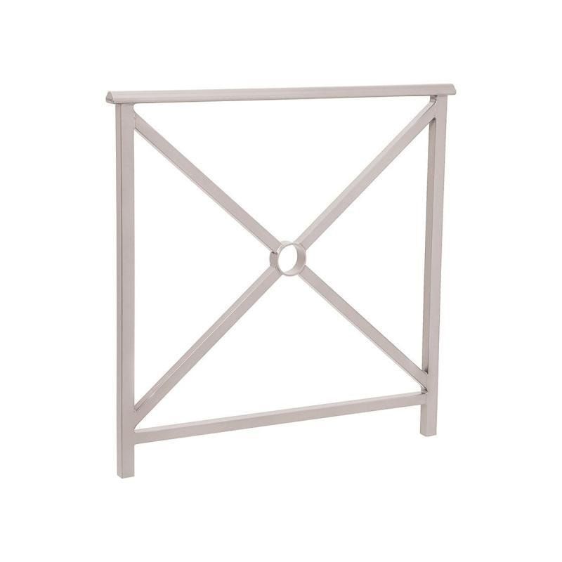 Geländer Kreuz und Kreis - 1.000 x 1.000 mm - abgerundeter Handlauf - Farbe enzianblau - Außengeländer Systemgeländer