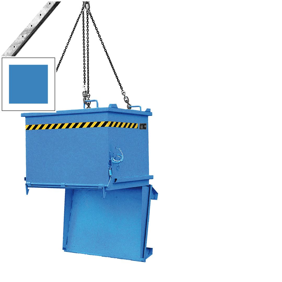 BAUER Klappbodenbehälter - stapelbar - Volumen 1.000 l - 2.000 kg - feuerrot