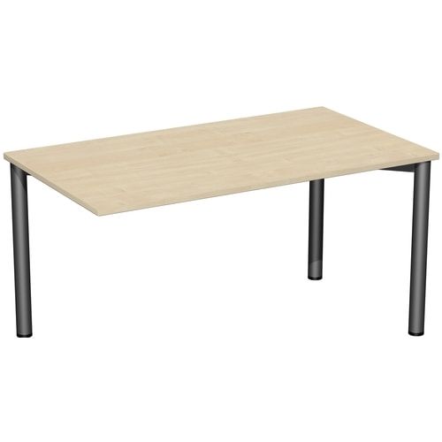 Schreibtisch - 4-Fuß Flex - Bürotisch - 720 x 1.000 x 800 mm (HxBxT) - Gestell anthrazit - Ahorn