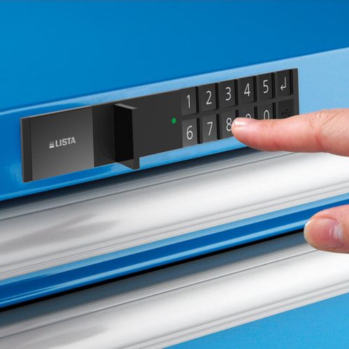 Lista Schubladenschrank - 14.252.010 - 850x564x572 mm (HxBxT) - 7 Schubladen - 75 kg - Key Lock - lichtblau (RAL 5012)