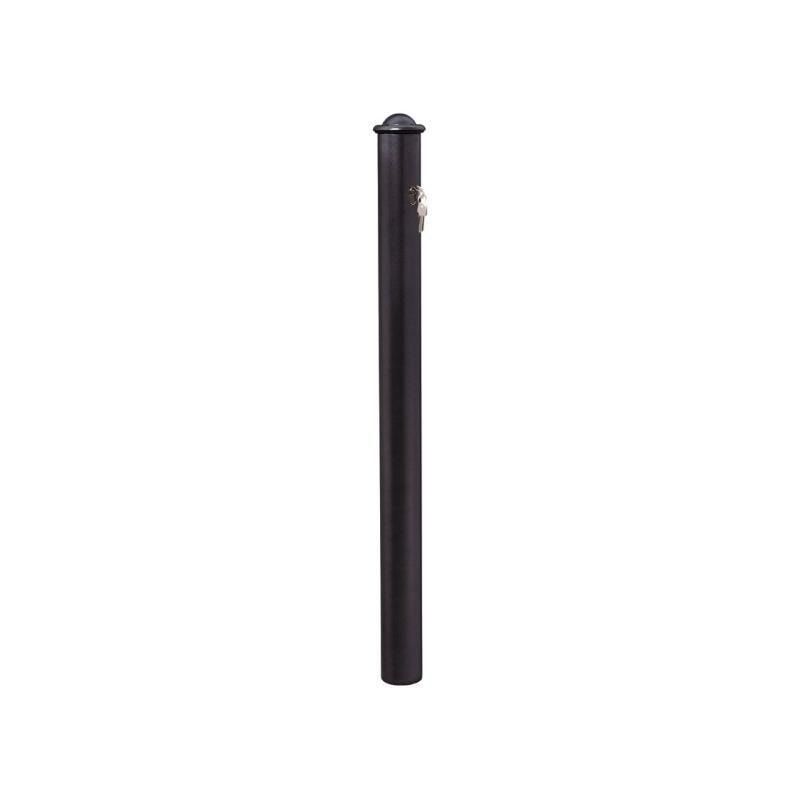 Herausnehmbarer Pfosten mit Helmkopf und Zylinderschloss - 76 x 885 mm (DxH) - Farbe enzianblau
