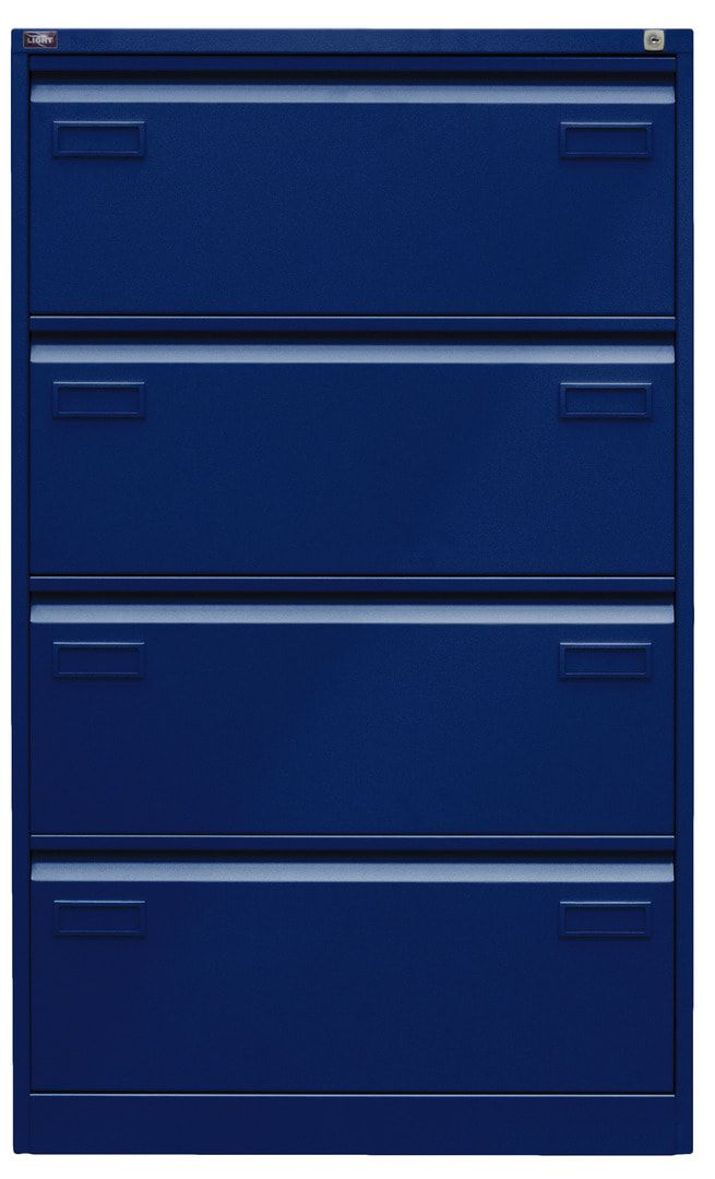 Bisley Light Hängeregistraturschrank - 2 Schubladen - doppelbahnig - Farbe blau