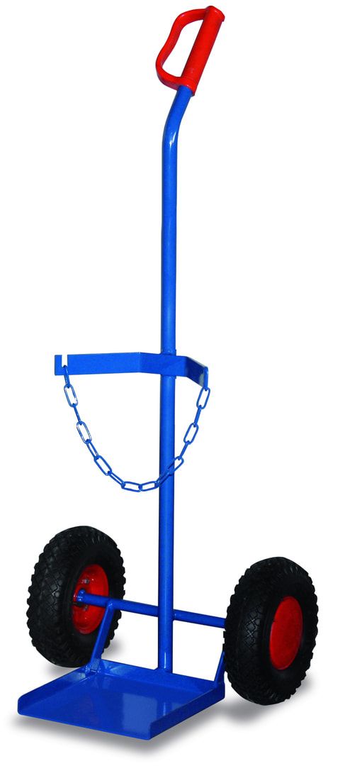 Stahlflaschenkarre - 100 kg Traglast - für 11 kg Gasflaschen geeignet - Luft