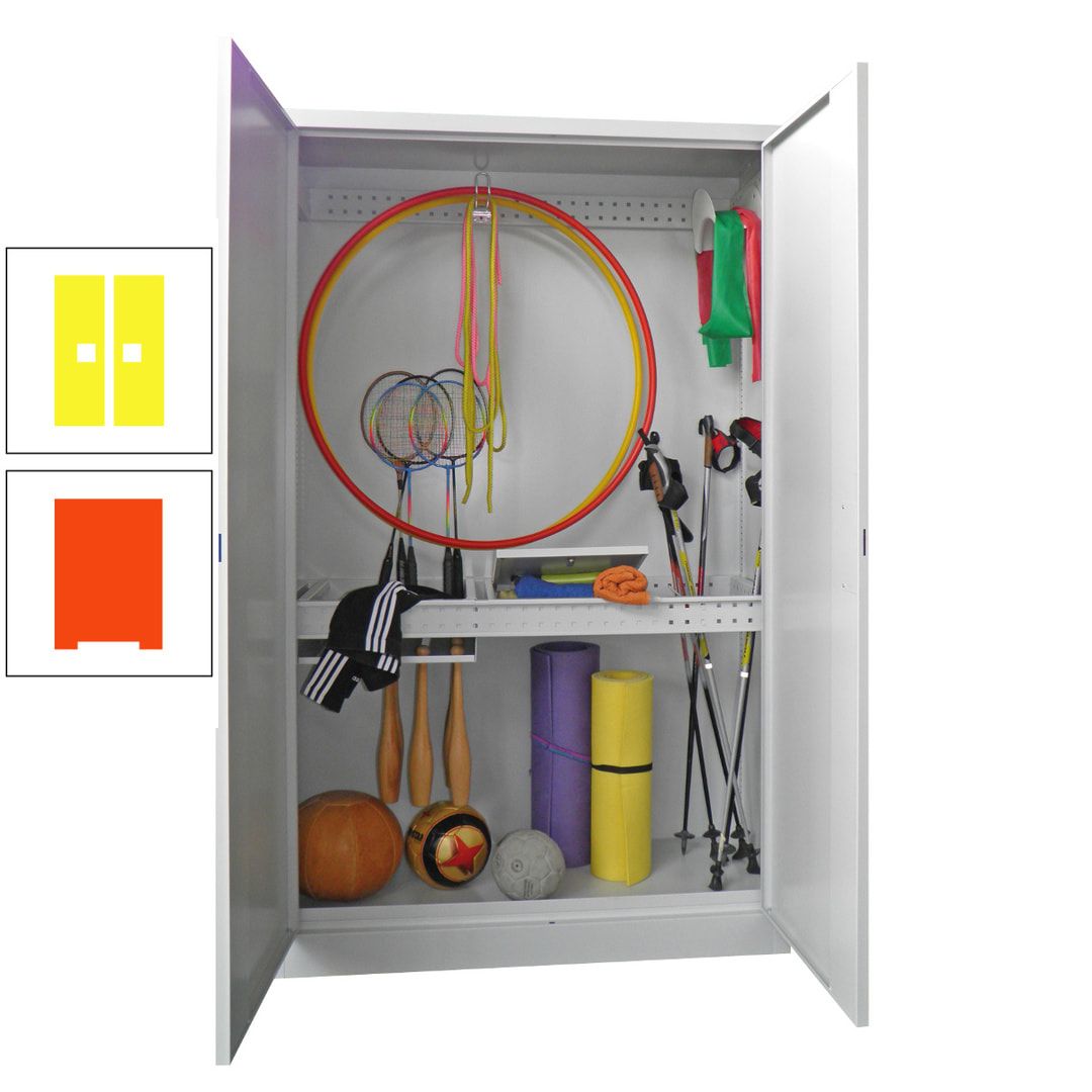 Sportschrank - Vollblechtüren - Variante 1 - 1.950x1.200x500 mm (HxBxT) - anthrazitgrau