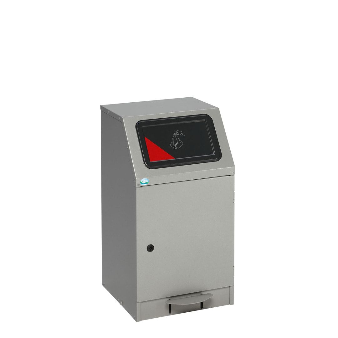 Wertstoffsammelgerät - Volumen 43 l - 760 x 405 x 475 mm (HxBxT) - silber