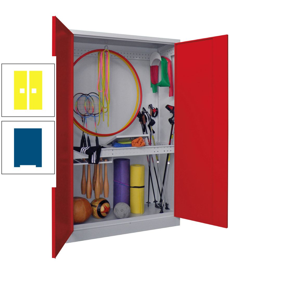 Sportschrank - Vollblechtüren - 1.950x1.200x500 mm (HxBxT) - anthrazitgrau