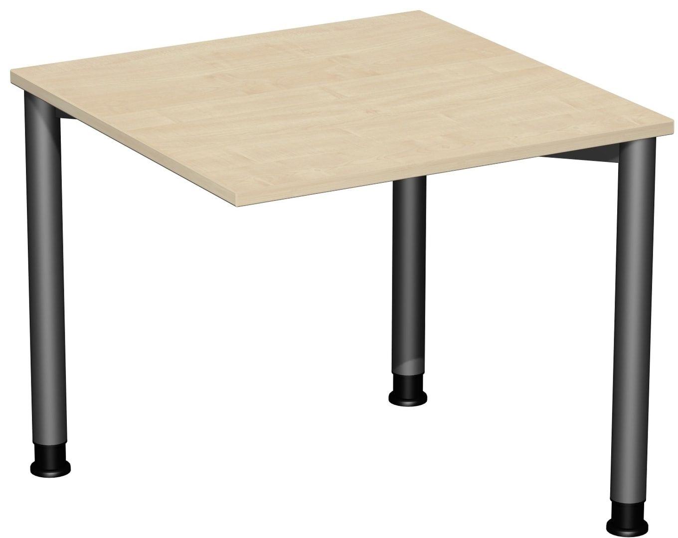 Schreibtisch - 4-Fuß Flex - Bürotisch - Höhe 680-800 mm - 1.200 x 600 mm (BxT) - Gestell anthrazit - Ahorn