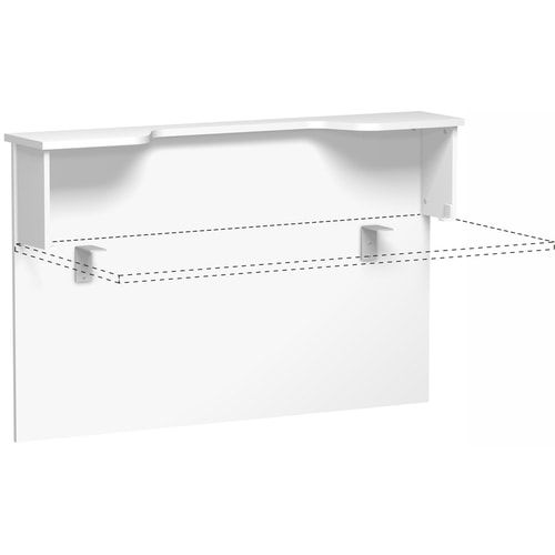 Anbau Thekenelement, Anbaumodul, Monitorausschnitt, 25 mm Dreischicht-Feinspan, 1.025 x 1.200 x 300 mm (HxBxT), Dekor Ahorn