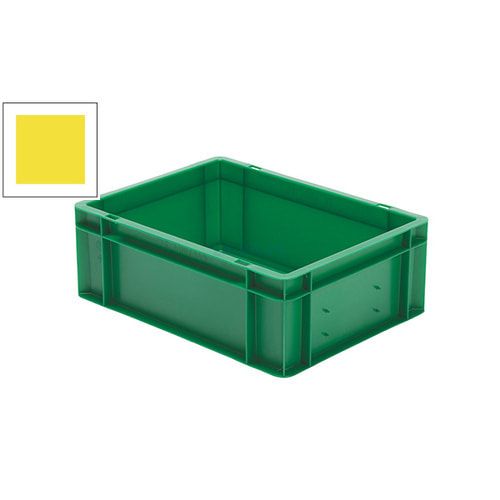 Eurobox - Eurokasten - Volumen 13 l - Boden geschlossen, Wände durchbrochen - 145 x 300 x 400 mm (HxBxT) - VE 4 Stk. - blau