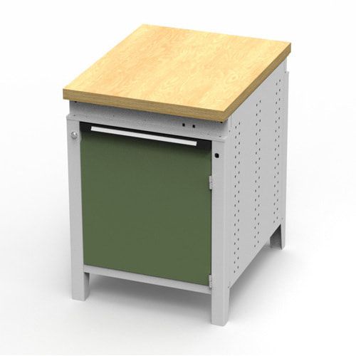 OTTOKIND Werkbank - Arbeitsplatte bündig - 850 x 605 x 750 mm (HxBxT) - Schrank - lichtgrau