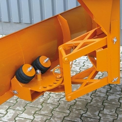 Eichinger Schneepflug, Gummischürfleiste, Taschen oben, Kettensicherung, 2-fach verstellbar, Schildbreite 1.500 mm, Farbe anthrazitgrau