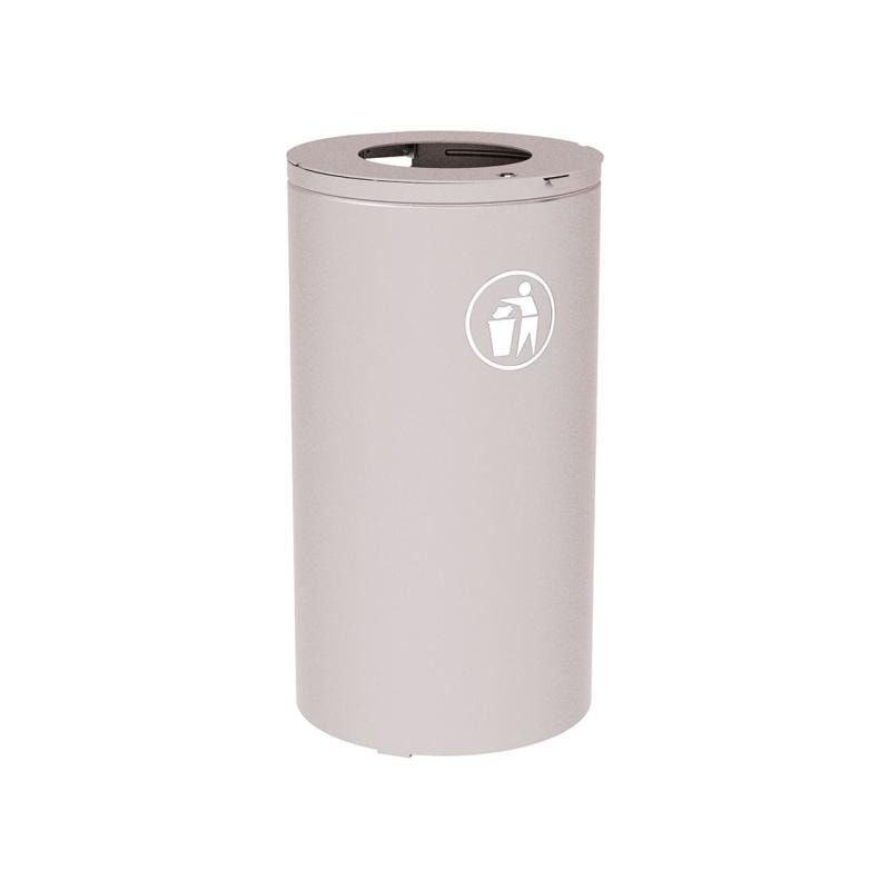 Abfalleimer mit Inneneimer - 80 Liter - 450 x 845 mm (DxH) - mit Verankerungsstäben - Farbe enzianblau