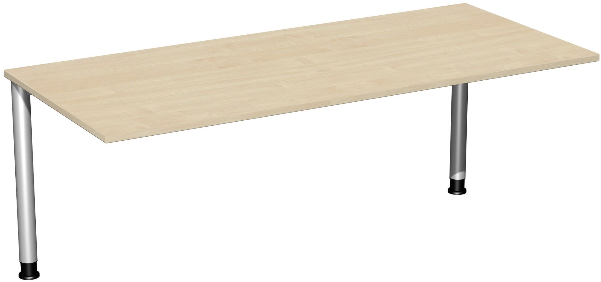 Schreibtisch - 4-Fuß Flex - Bürotisch - Höhe 680-800 mm - 1.000 x 800 mm (BxT) - Gestell anthrazit - Ahorn