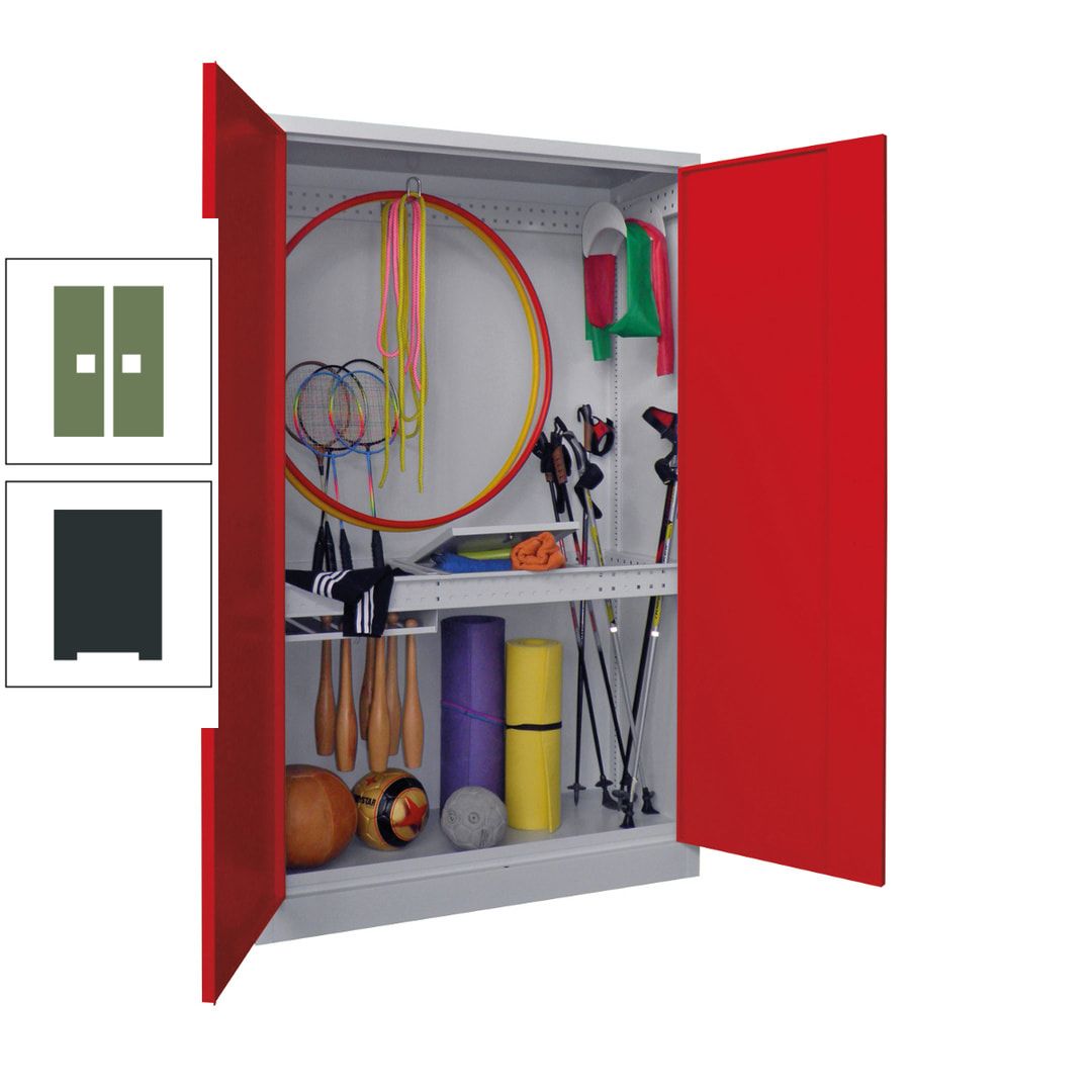 Sportschrank - Vollblechtüren - 1.950x1.200x500 mm (HxBxT) - anthrazitgrau