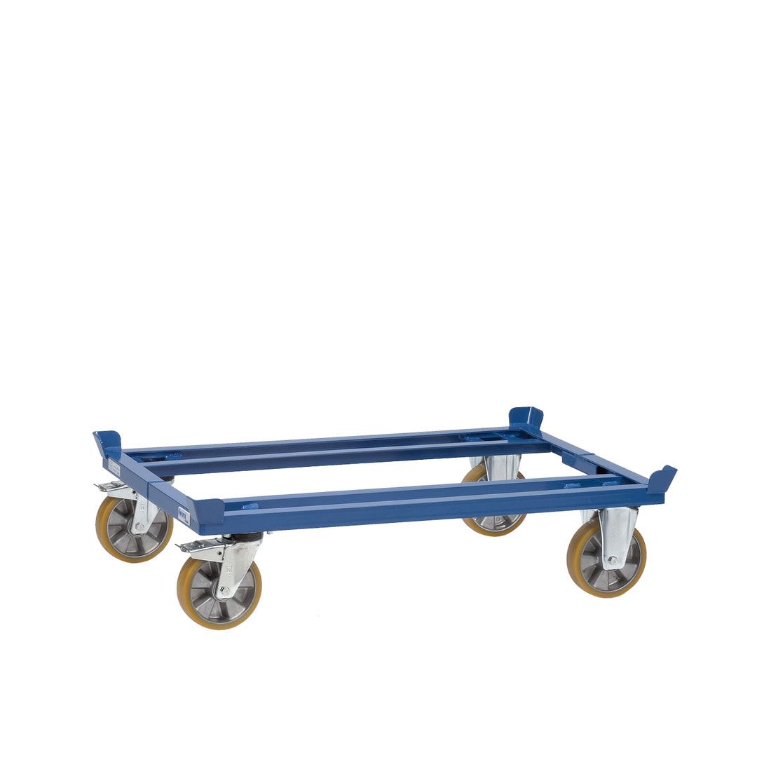 Fetra Palettenfahrgestell - Tragkraft 1.050 kg - 329 x 1.055 x 1.255 mm (HxBxT) - PU Rollen