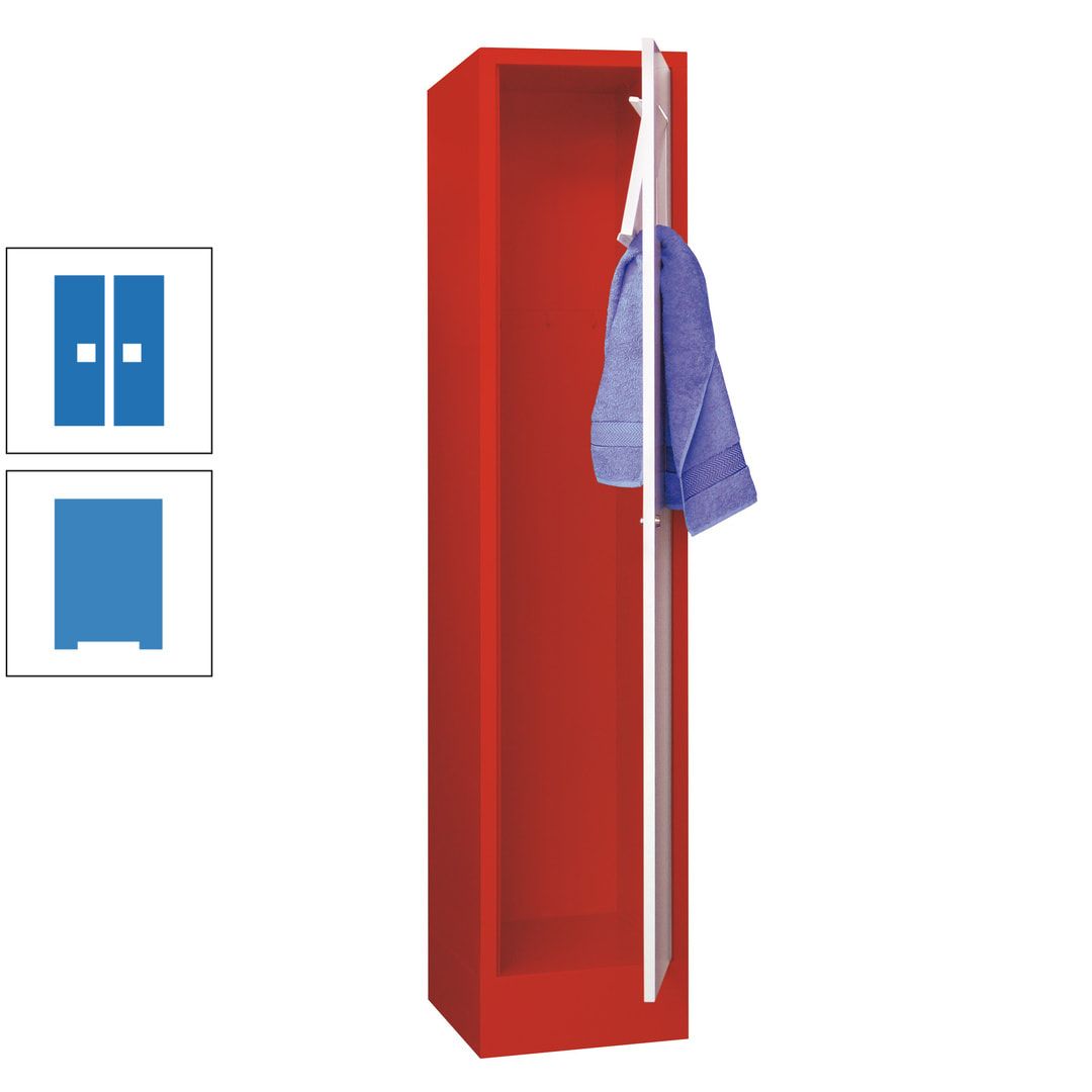 Wäschesammelschrank - 1.850 x 400 x 500 mm (HxBxT) - Sockel - Drehriegel - anthrazitgrau