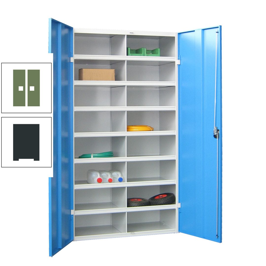 Aktenschrank - Fächerschrank - Sortierstation - 16 Fächer - Büroschrank - Dokumentenablage - 1.800 x 1.000 x 530 mm (HxBxT) - anthrazitgrau