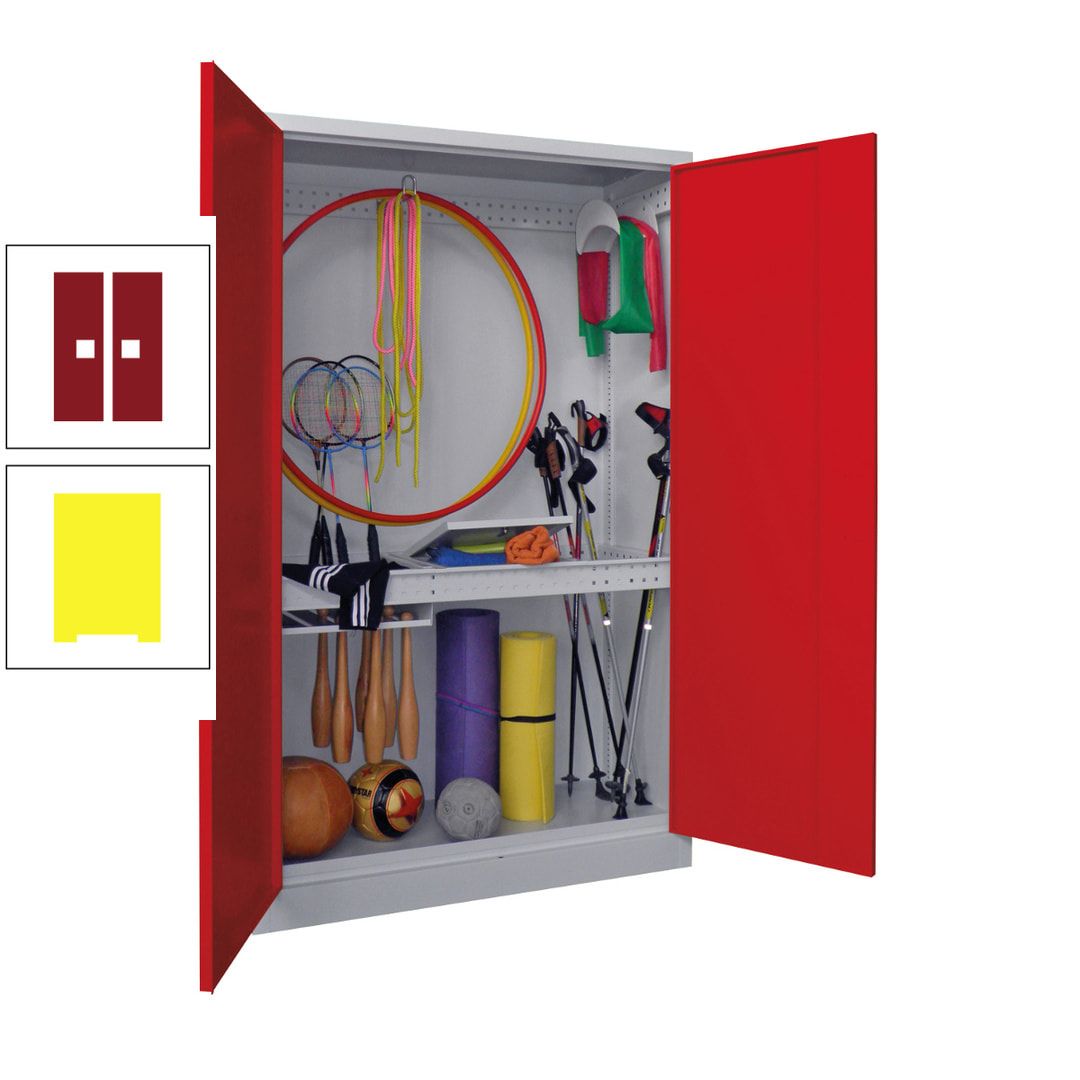 Sportschrank - Vollblechtüren - 1.950x1.200x500 mm (HxBxT) - anthrazitgrau