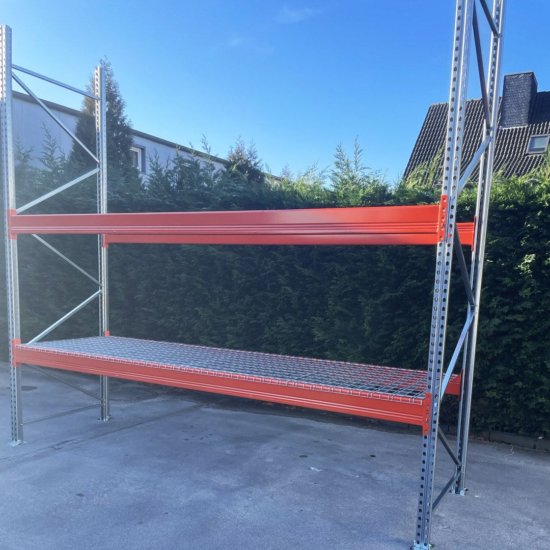 10 x Drahtgitterboden für Palettenregale, Fachbreite 3.600 mm, Tiefe 1.100 mm, vorverzinkt, 1.000 kg je Quadratmeter, Regalgitterelement Gittereinlage