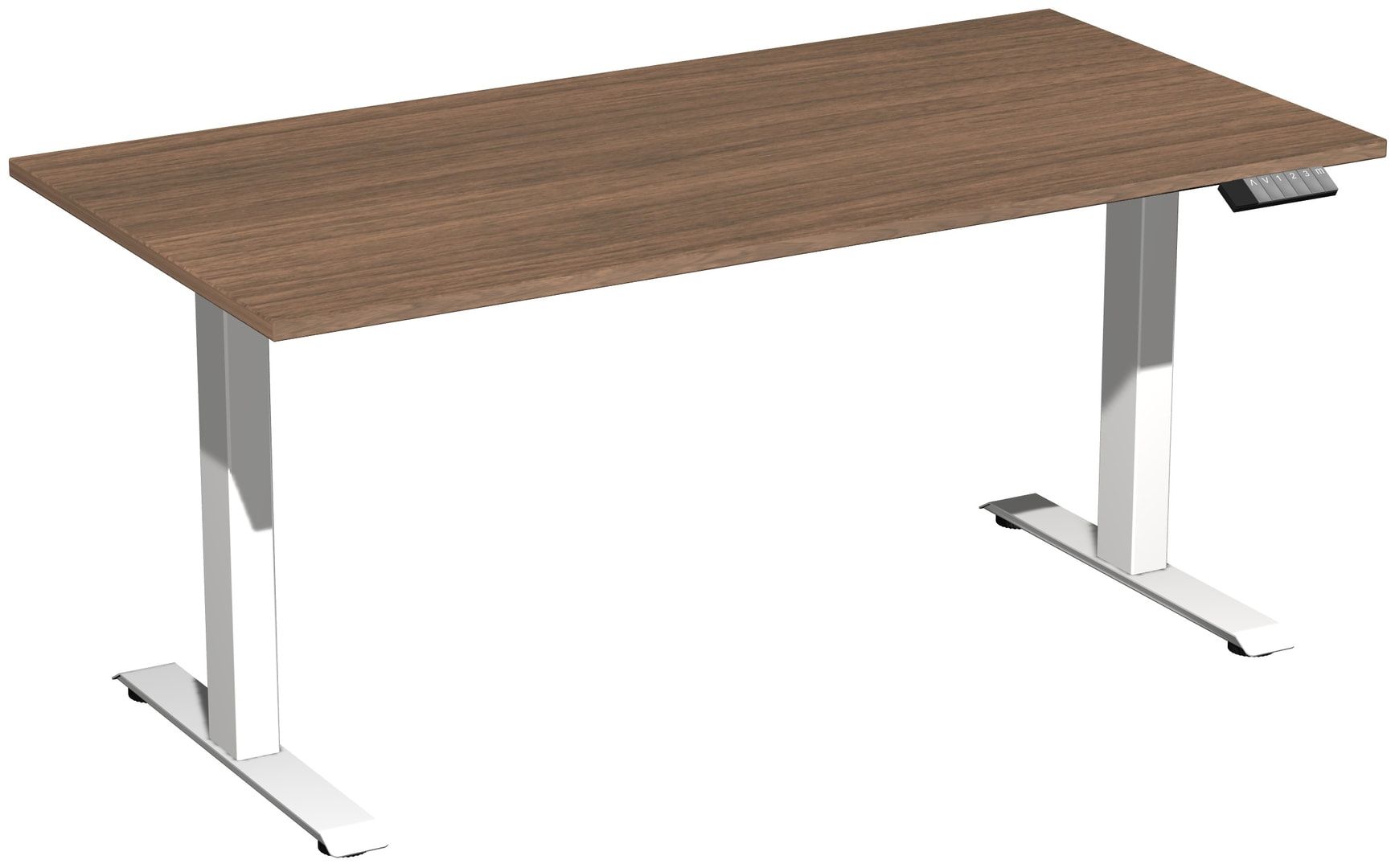 Schreibtisch, Elevate Basic, elektronisch höhenverstellbar, 730 - 1.230 x 1.200 x 800 mm (HxBxT), Gestell anthrazit, Dekor Ahorn