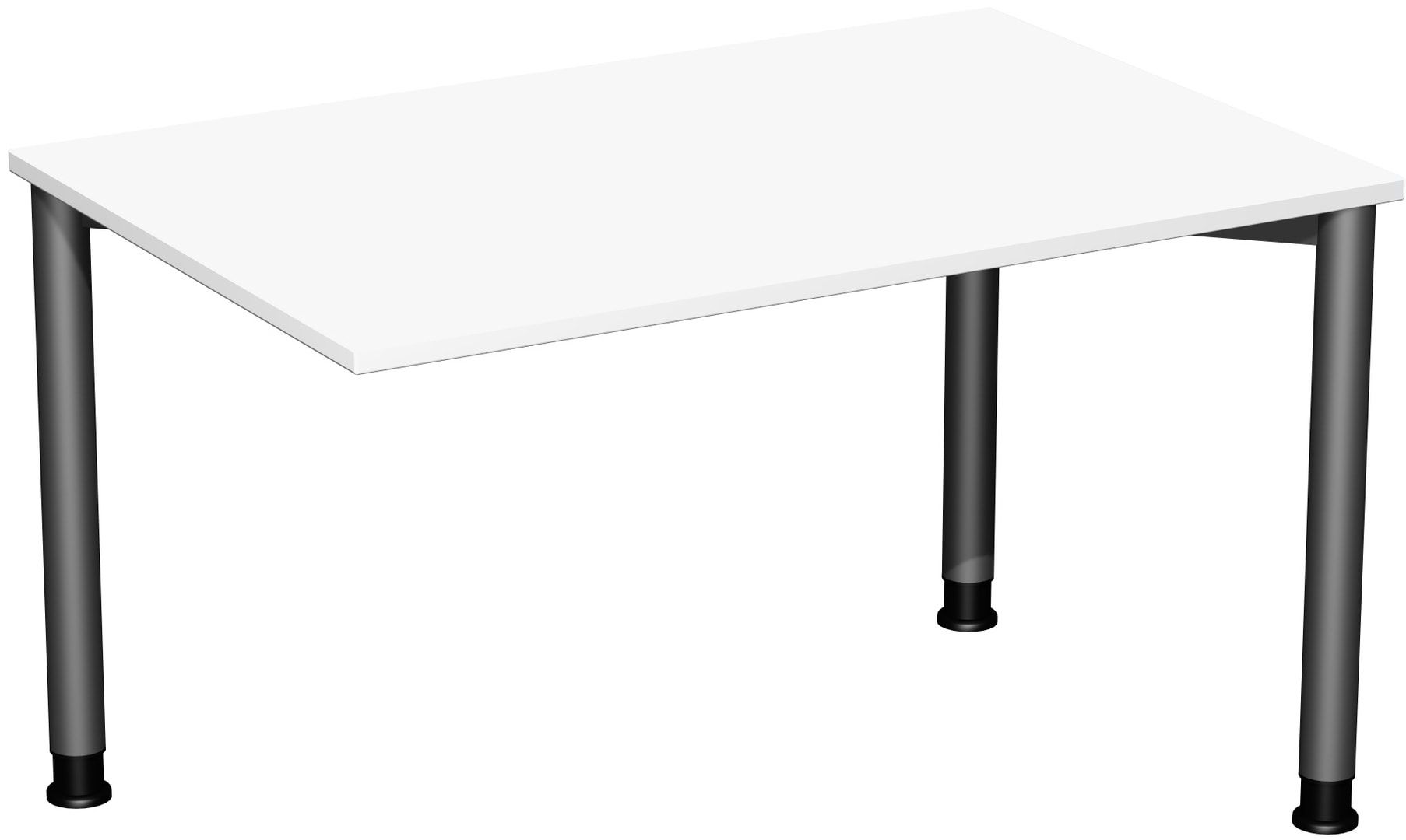 Schreibtisch - 4-Fuß Flex - Bürotisch - Höhe 680-800 mm - 1.200 x 600 mm (BxT) - Gestell anthrazit - Ahorn