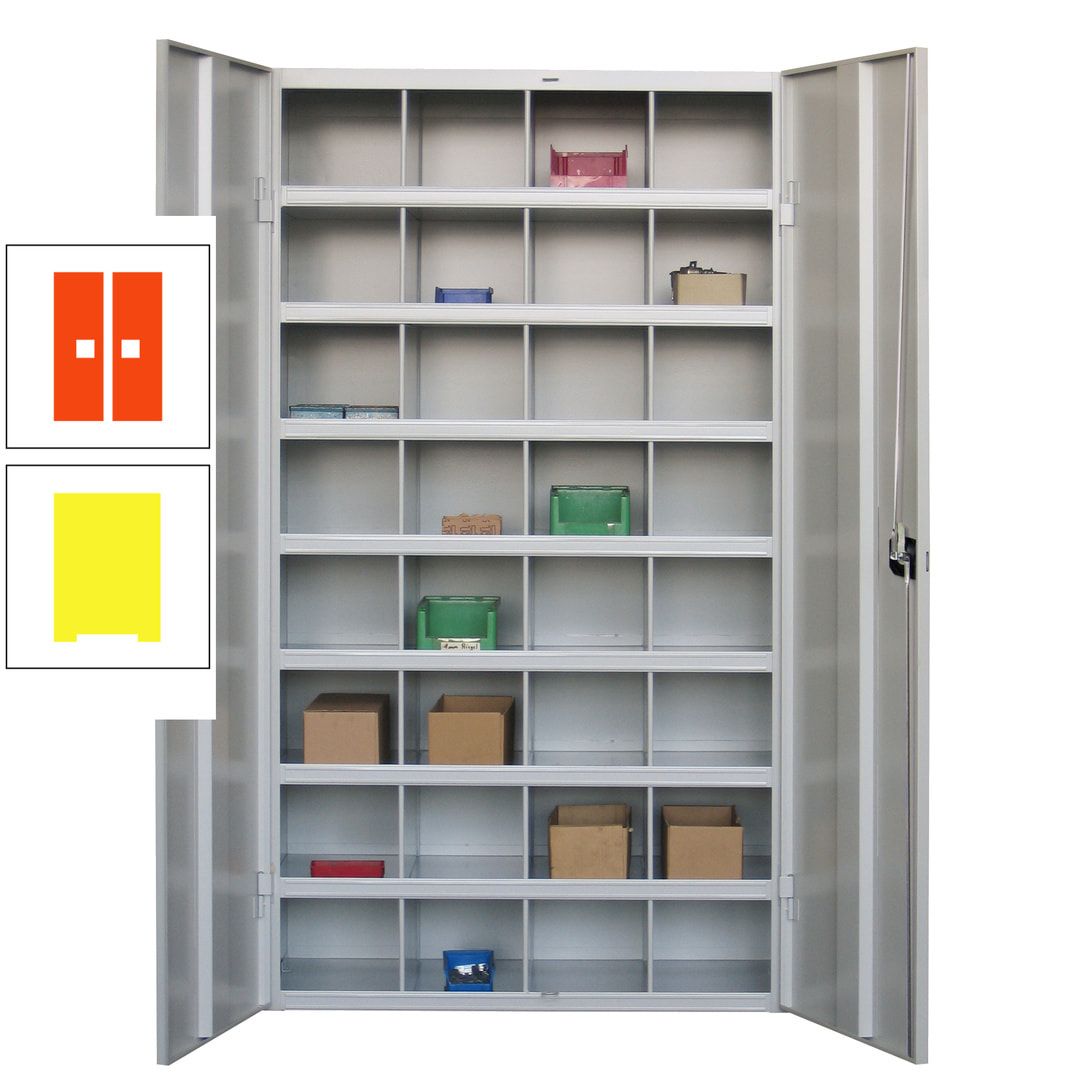 Fächerschrank - Sortierstation - Büroschrank - 32 Fächer - 1.800 x 1.000 x 530 mm (HxBxT) - Materialschrank - anthrazitgrau