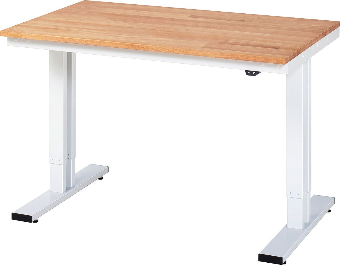 Arbeitstisch - elektrisch höhenverstellbar 720 - 1.120 mm - 1.250 x 1.000 mm (BxT) - Traglast 300 kg - Buche