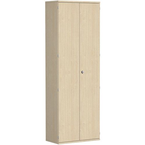 Flügeltürenschrank, Holztüren, 6 Ordnerhöhen, 5 Dekor-Einlegeböden, 2.304 x 1.000 x 425 mm (HxBxT), Frontfarbe Ahorn, Korpusfarbe Ahorn