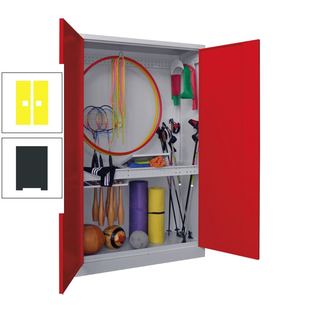 Sportschrank - Vollblechtüren - 1.950x1.200x500 mm (HxBxT) - anthrazitgrau