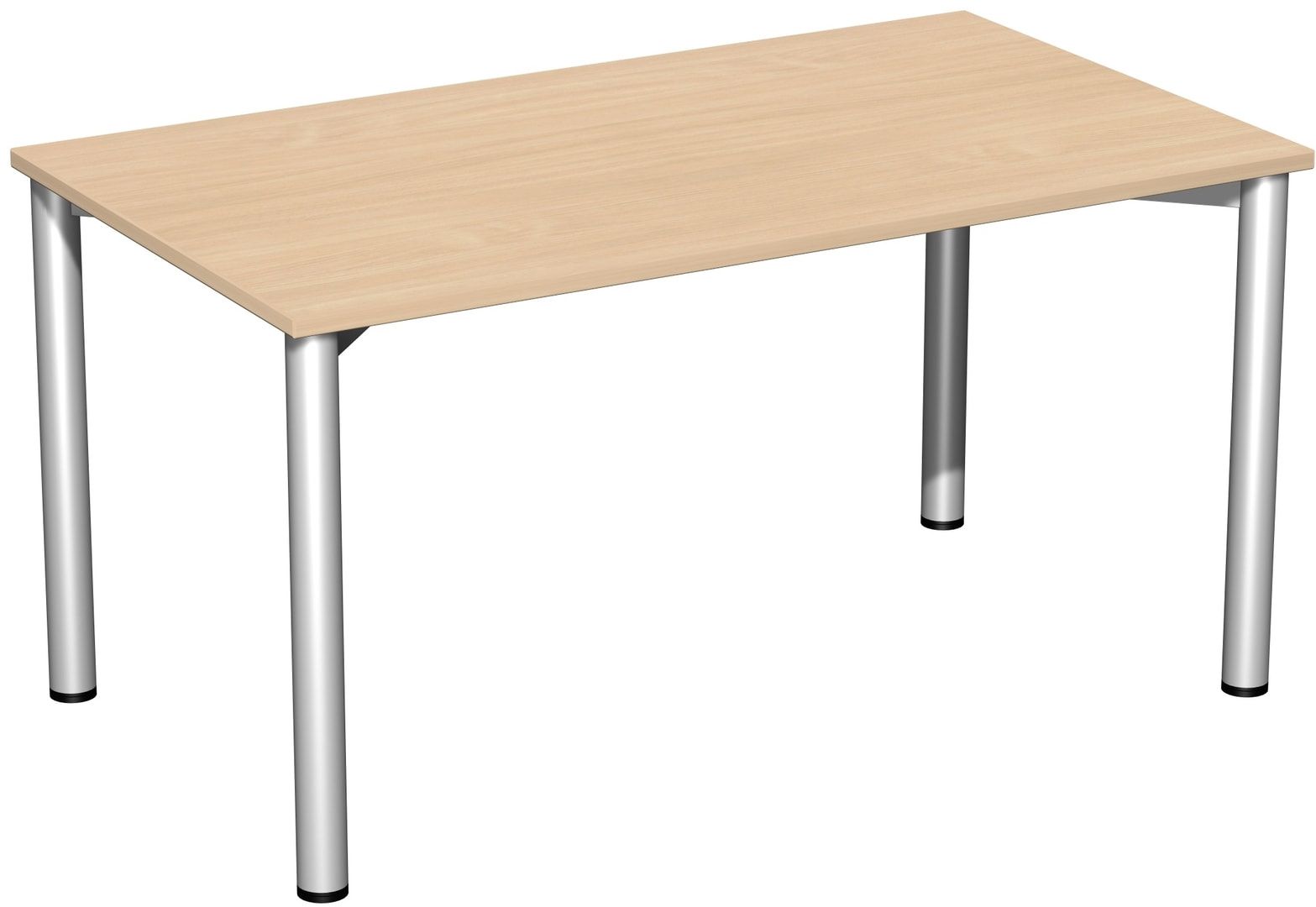 Schreibtisch - 4-Fuß Flex - Bürotisch - 720 x 1.000 x 800 mm (HxBxT) - Gestell anthrazit - Ahorn