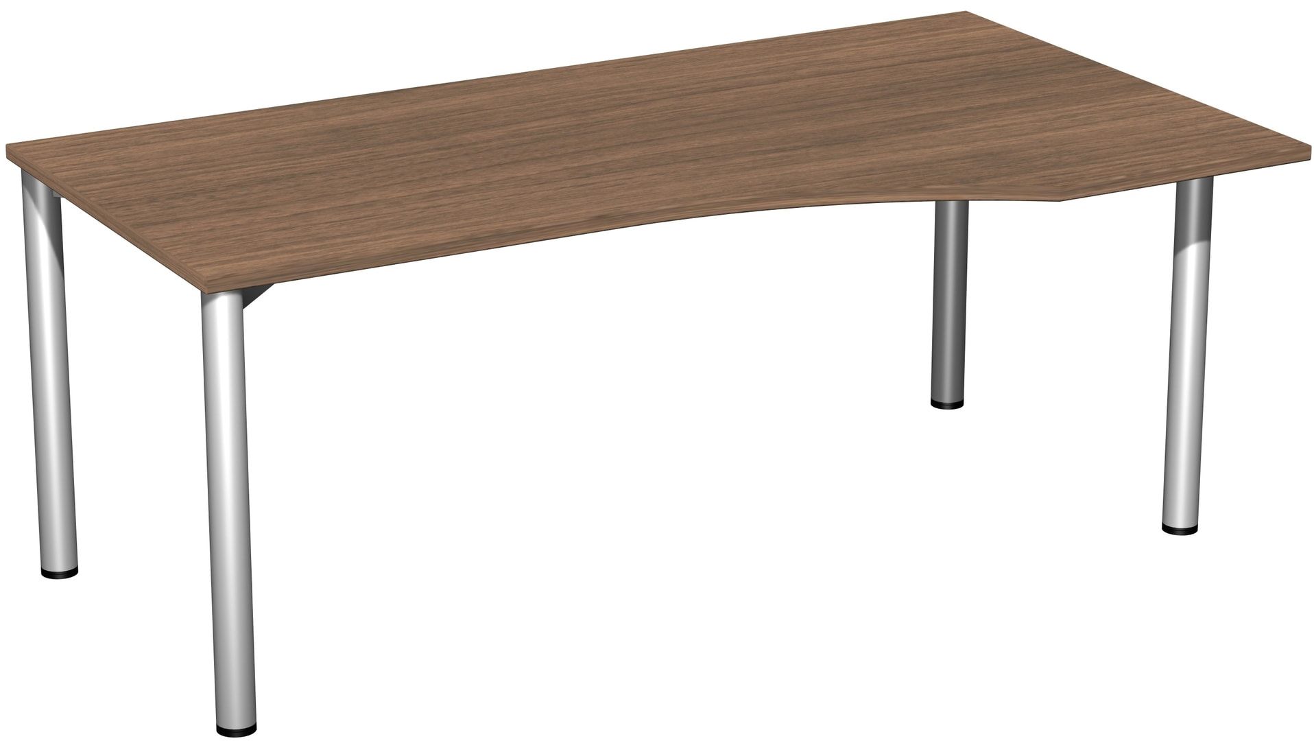 Eckschreibtisch - Ecke rechts - 4-Fuß Flex - 720 x 1.600 x 1.000 mm (HxBxT) - Gestell anthrazit - Ahorn