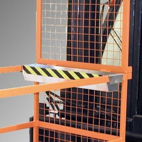 BAUER Arbeitsbühne für Gabelstapler und Frontlader - Montagekorb - Arbeitskorb - 300 kg - Einfahrposition Längsseite - gelborange