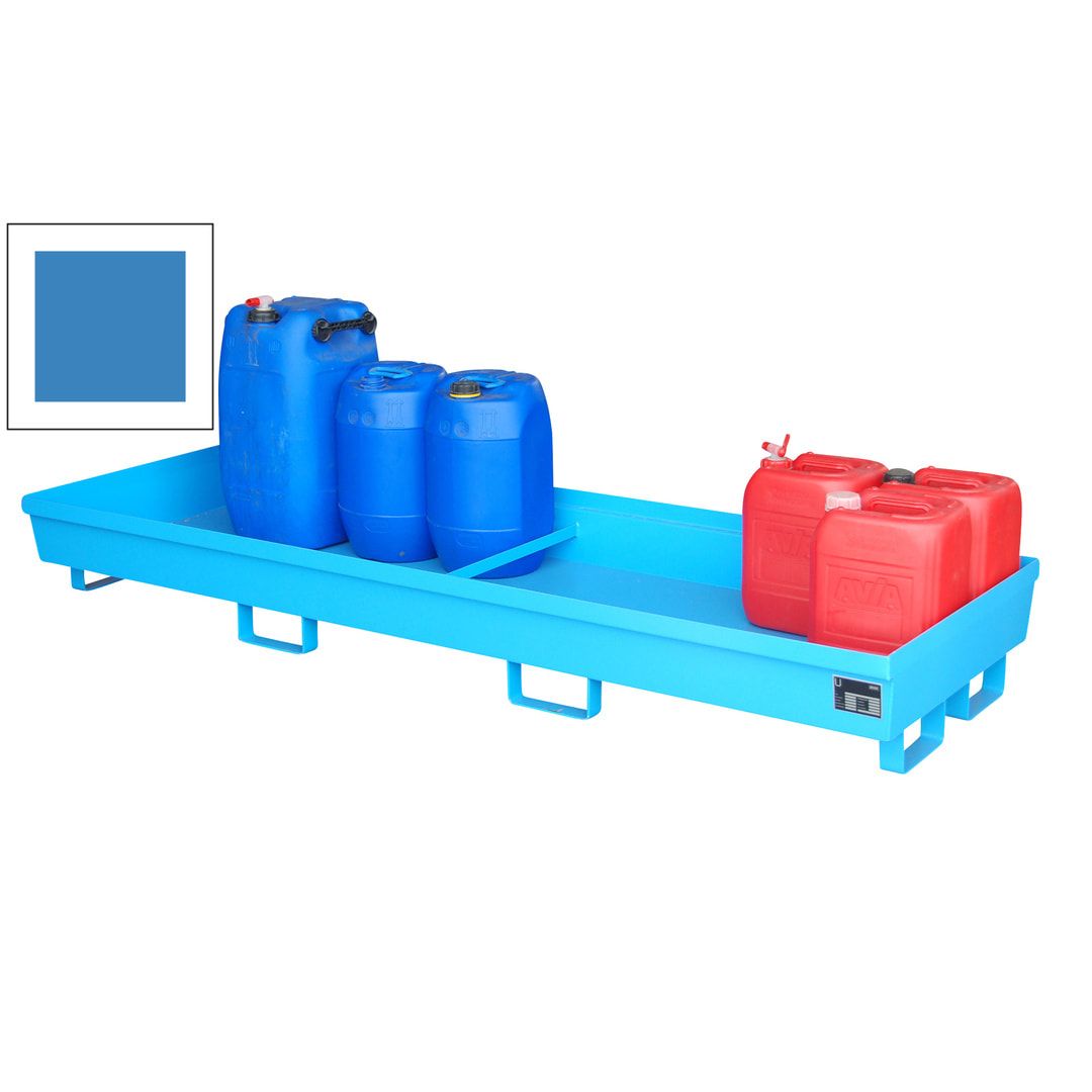 Ineinander stapelbare Auffangwanne - Stahl - 280 l Volumen - Breite 2.400 mm - feuerrot