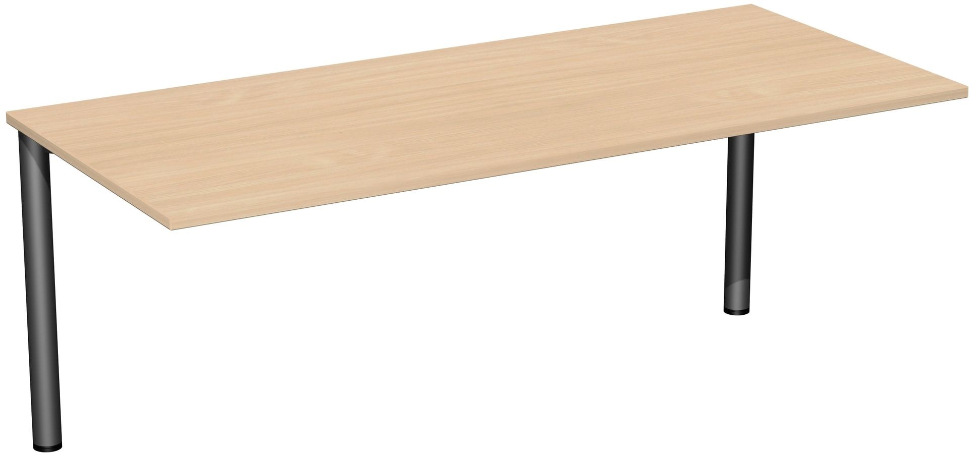 Schreibtisch - 4-Fuß Flex - Bürotisch - 720 x 1.000 x 800 mm (HxBxT) - Gestell anthrazit - Ahorn