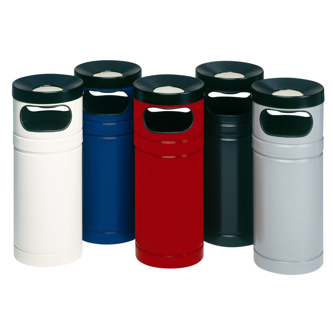 Abfallsammler - Ascher - für Kunststoffsäcke - Volumen 56 l - 885 x 365 x 365 mm (HxBxT) - enzianblau