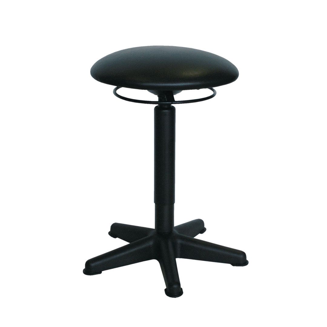 Arbeitshocker mit platzsparendem Fußkreuz - Sicherheitsgasfeder - Sitzhöhe 530-720 mm - Kunstleder Pilz