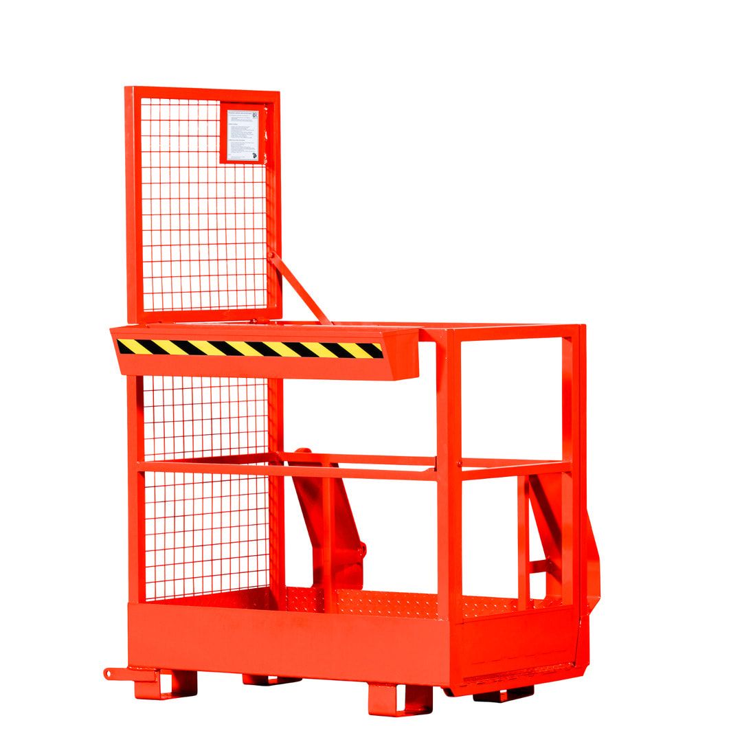 Arbeitsbühne - Frontlader und Stapler - Arbeitskorb - Montagebühne - Staplerkorb - Traglast 240 kg - 1.900 x 800 x 1.200 mm (HxBxT) - enzianblau
