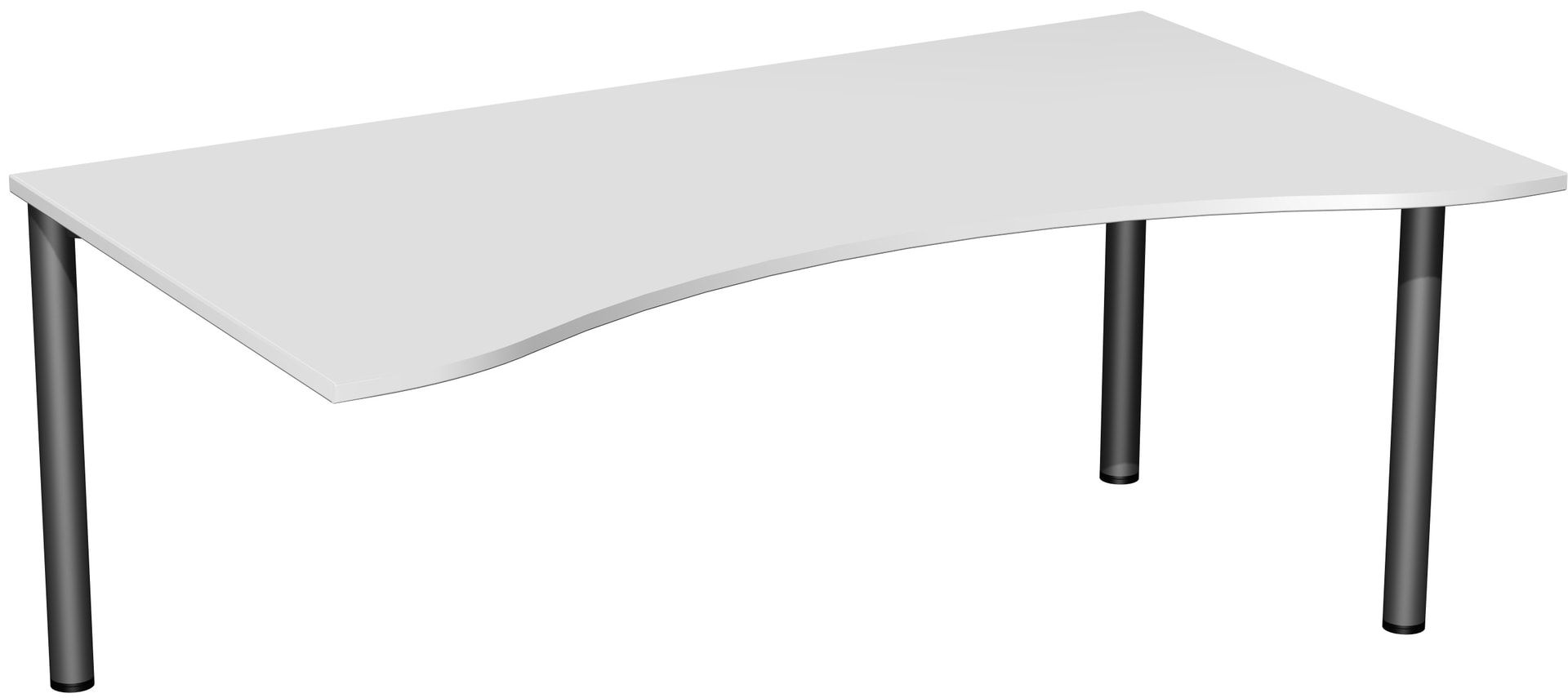 Ergo-Schreibtisch - 4-Fuß Flex - Bürotisch - 720 x 1.600 x 1.000 mm (HxBxT) - Gestell anthrazit - Ahorn