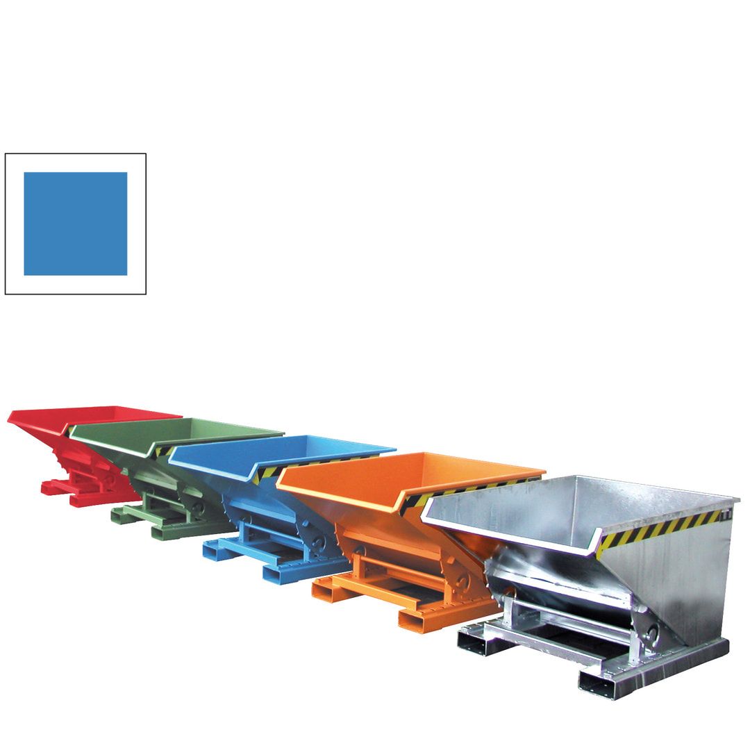 BAUER Kippbehälter - Abrollsystem - Volumen 2.100 l - Traglast 1.500 kg - 1.095 x 1.870 x 1.720 mm (HxBxT) - feuerrot (RAL 3000)