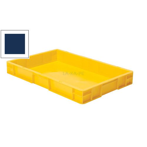 Eurobox - Eurokasten - Volumen 14,5 l - Boden und Wände geschlossen - 75 x 400 x 600 mm (HxBxT) - VE 2 Stk. - blau