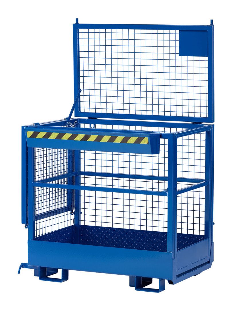 Arbeitsbühne - 2-seitige Aufnahme - Traglast 300 kg - 1.950 x 1.200 x 800 mm (HxBxT) - anthrazitgrau