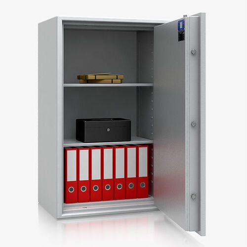 Dokumententresor, Geldschrank, Safe, VdS Klasse 1, 60 Minuten feuerfest, Türen 1-flügelig, Höhe wählbar, 704 x 471 mm (BxT), Farbe lichtgrau