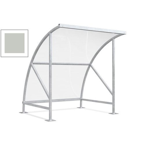 Fahrradunterstand - Fahrradgarage mit Bogendach - Stahl und Kunststoff - 2.290 x 2.090 x 2.100 mm (HxBxT) - Farbe Achatgrau