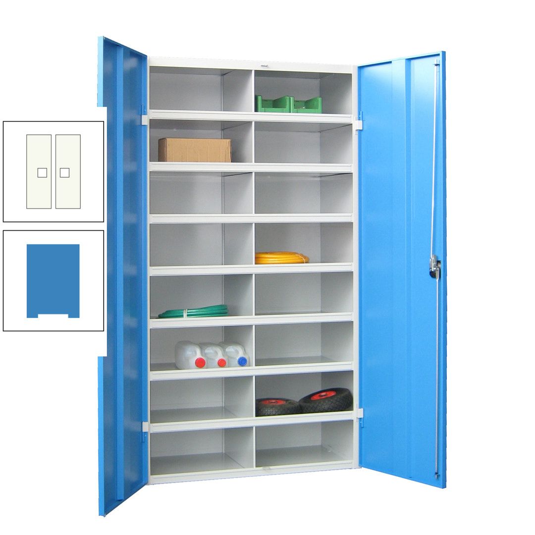 Aktenschrank - Fächerschrank - Sortierstation - 16 Fächer - Büroschrank - Dokumentenablage - 1.800 x 1.000 x 530 mm (HxBxT) - anthrazitgrau