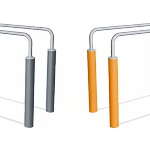 Push Up- und Pull Up-Station, 4 Höhen, Street Workout, Liegestütze, Klimmzüge, Fitness-App, pulverbeschichtet, 2.400 x 120 x 1.190 mm (HxBxT), Grau